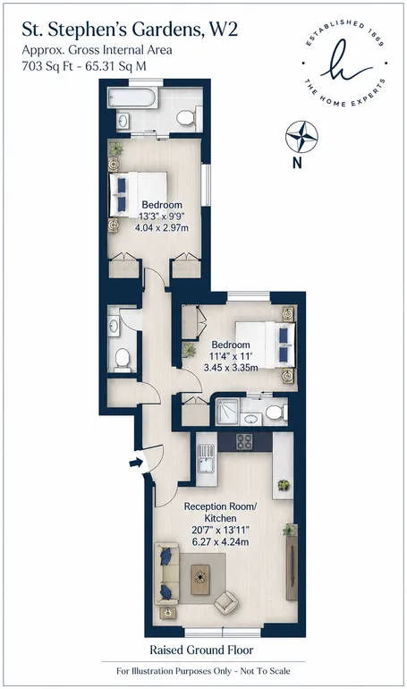 Floorplan 1 for St. Stephens Gardens London W2