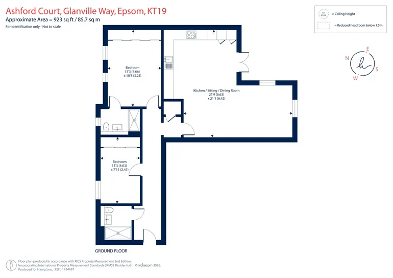 Floorplan 1 for Glanville Way, Epsom KT19