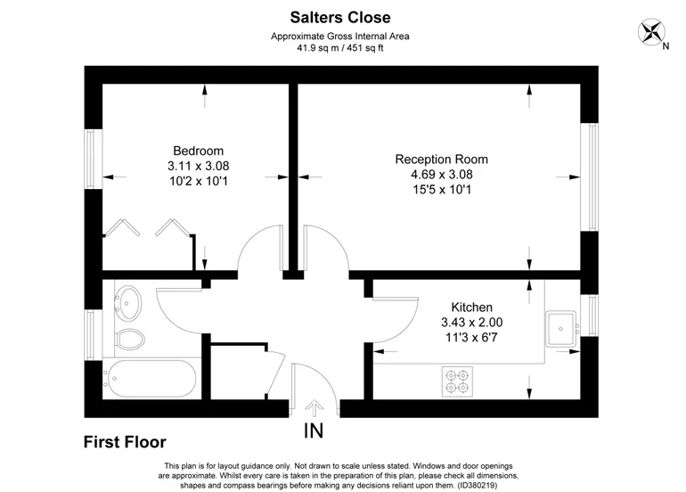 Floorplan 1 for Salters Close Rickmansworth WD3