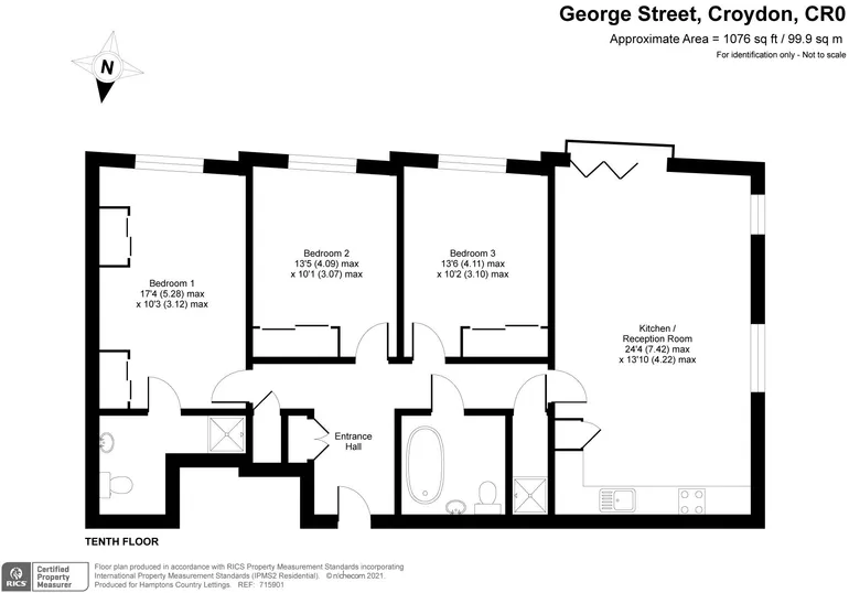 Floorplan 1 for 100a George Street Croydon CR0