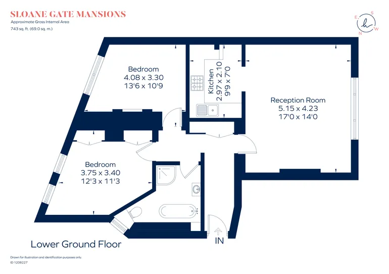 Floorplan 1 for D'oyley Street London SW1X
