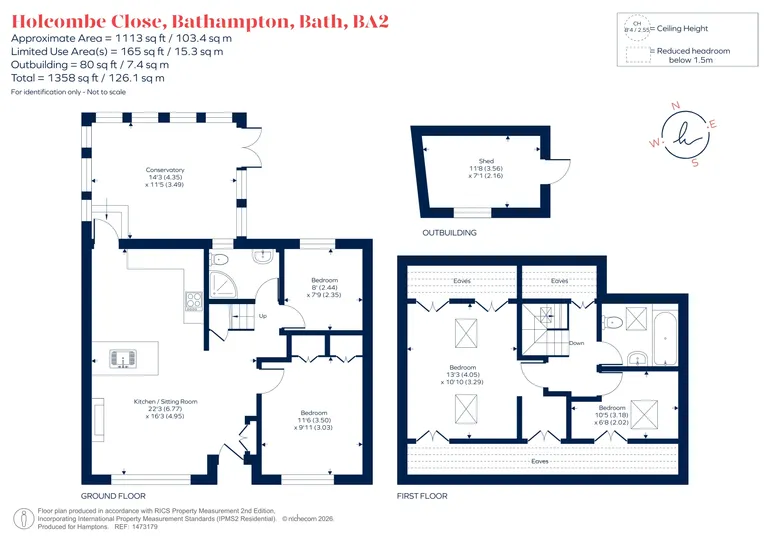 Floorplan 1 for Holcombe Close Bath BA2