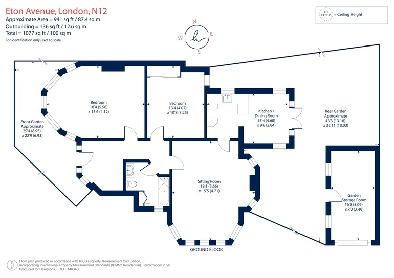 Floorplan 1 for Eton Avenue, Finchley, N12