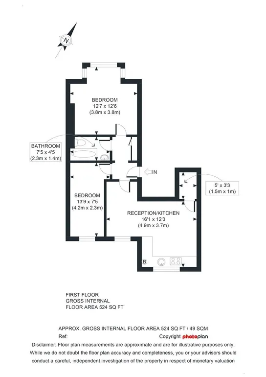 Floorplan 1 for Dyne Road London NW6