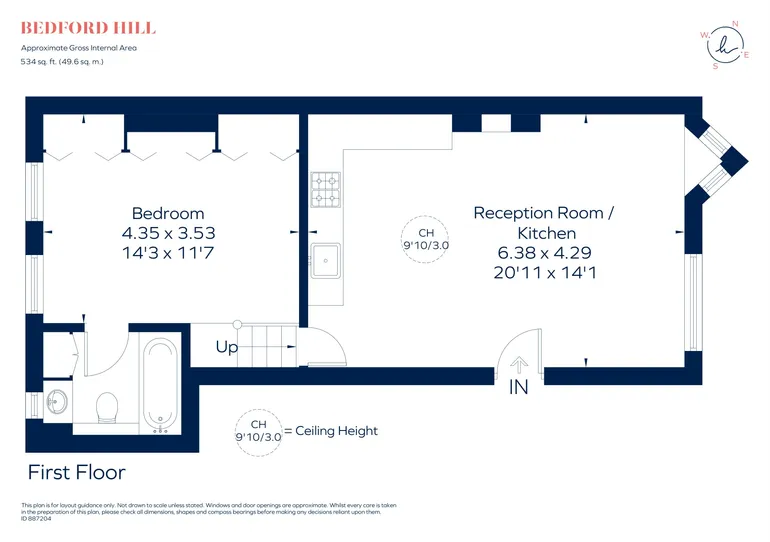 Floorplan 1 for Bedford Hill London SW12