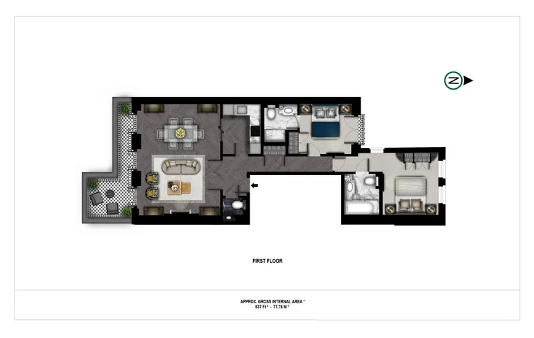 Floorplan 1 for Prince Of Wales Terrace Londn W8