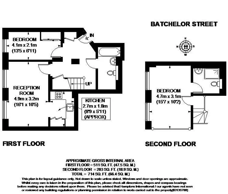 Floorplan 1 for Batchelor Street London N1