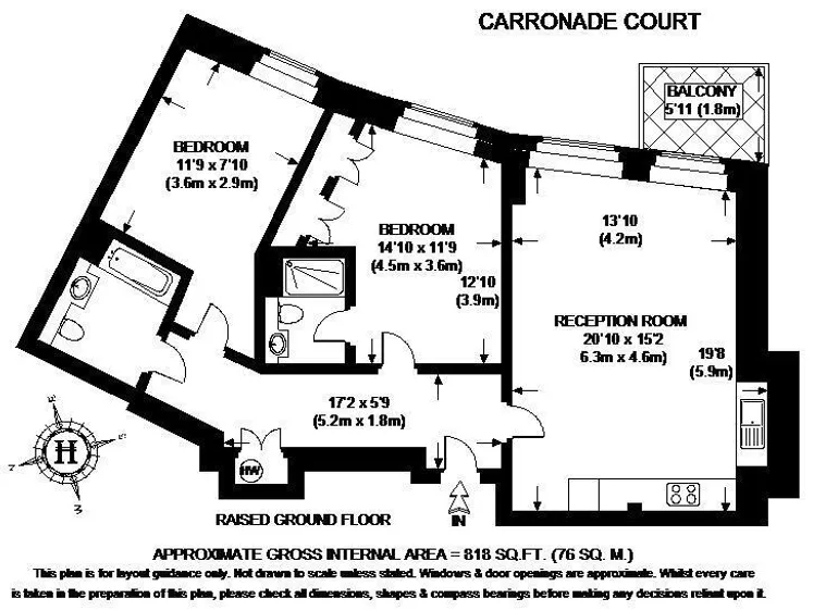 Floorplan 1 for Carronade Court London N7