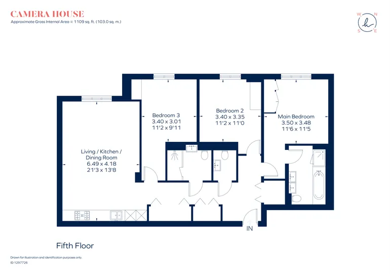 Floorplan 1 for Pinewood Gardens Teddington TW11