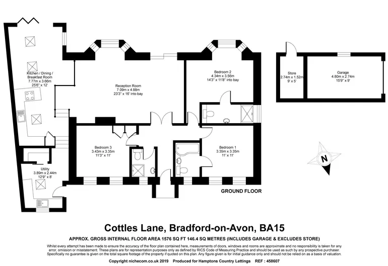 Floorplan 1 for Cottles Lane Turleigh BA15