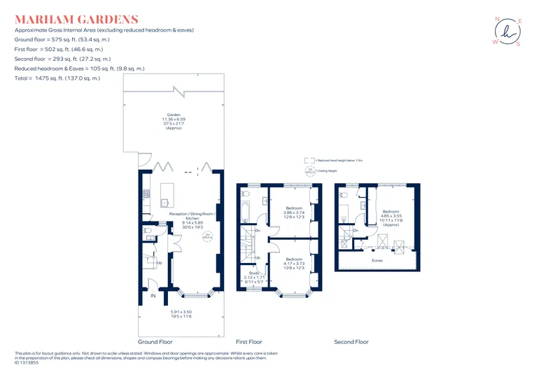 Floorplan 1 for Marham Gardens Wandsworth Common SW18
