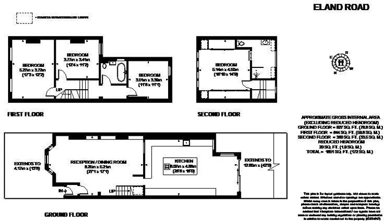 Floorplan 1 for Eland Road London SW11