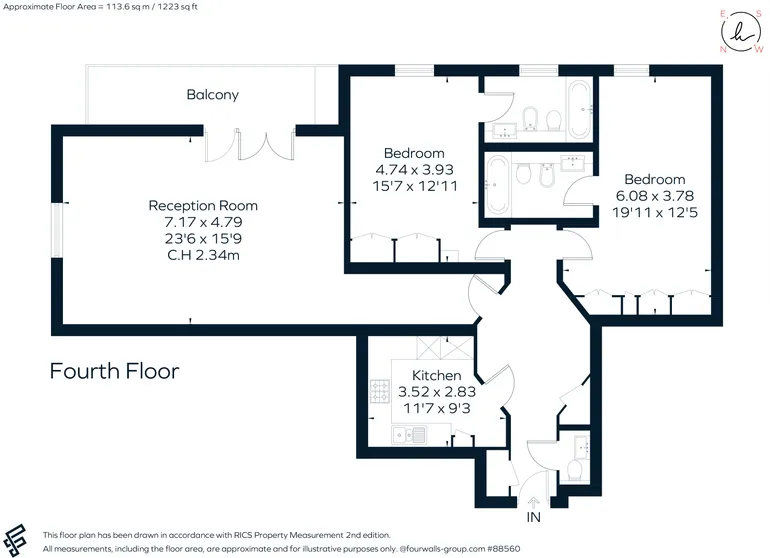 Floorplan 1 for 105 Park Road London NW8