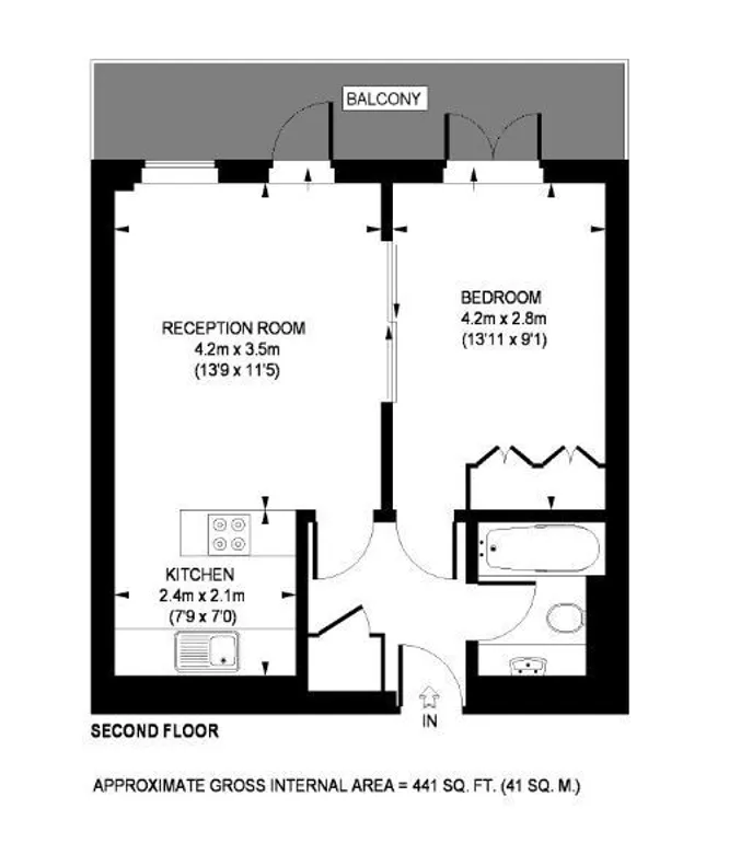 Floorplan 1 for Iverna Gardens London W8
