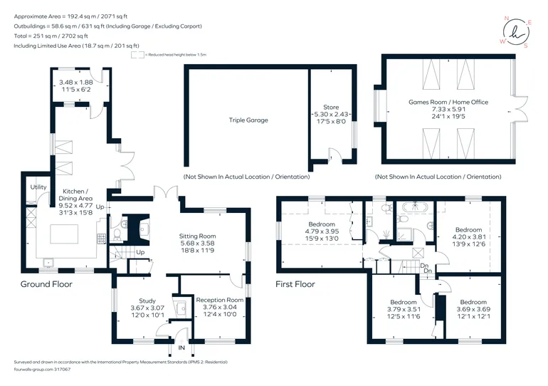 Floorplan 1 for Dye House Road Thursley GU8