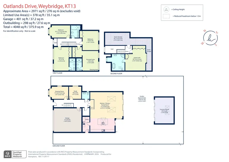 Floorplan 1 for Oatlands Drive Weybridge KT13