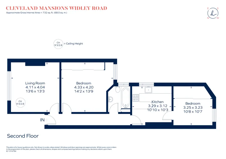 Floorplan 1 for Widley Road, London, W9