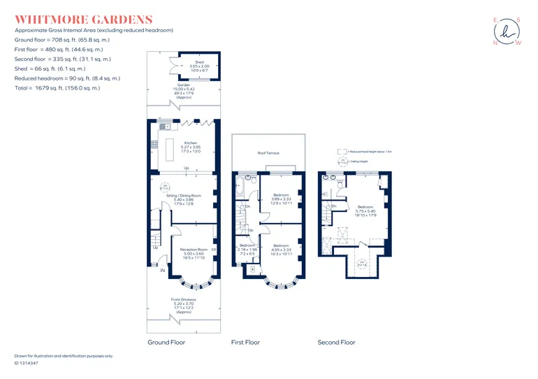 Floorplan 1 for Whitmore Gardens, LONDON, NW10