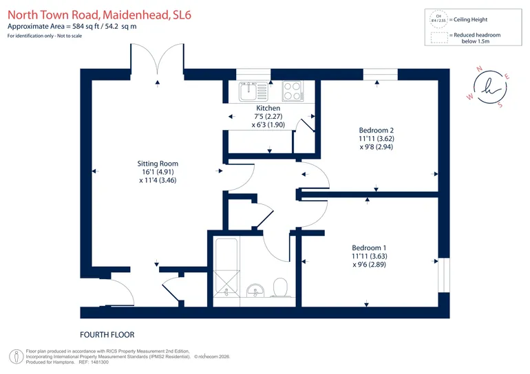 Floorplan 1 for North Town Road, Maidenhead, SL6