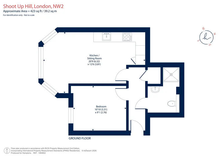 Floorplan 1 for Shoot Up Hill London NW2