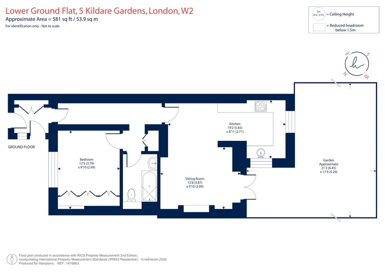 Floorplan 1 for Kildare Gardens London W2