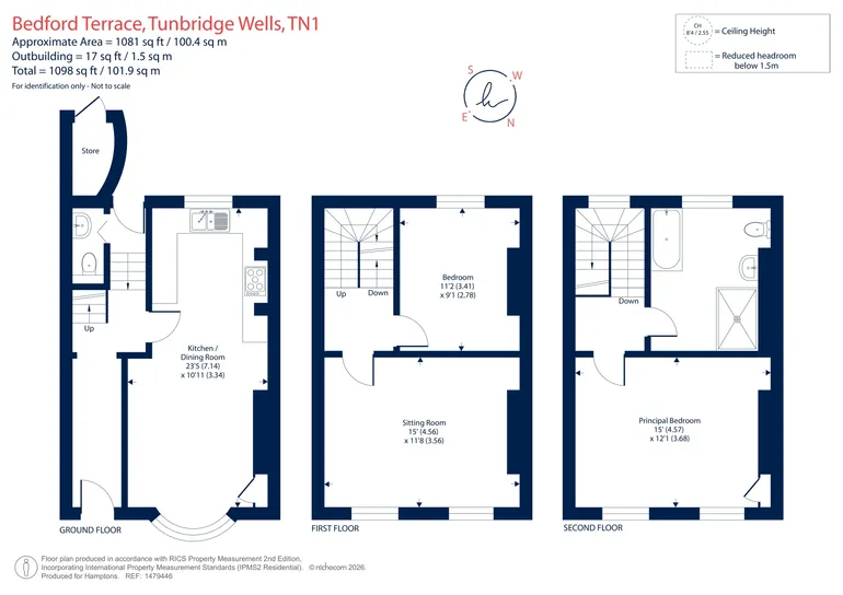 Floorplan 1 for Bedford Terrace, Tunbridge Wells, TN1
