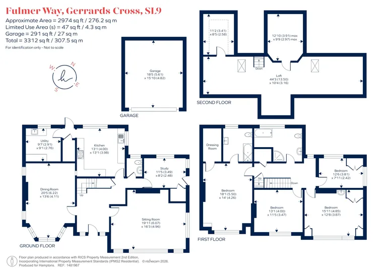Floorplan 1 for Fulmer Way, Gerrards Cross, SL9