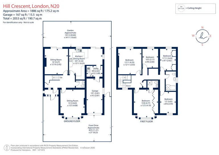 Floorplan 1 for Hill Crescent, Totteridge, N20
