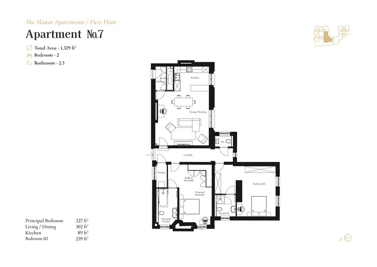 Floorplan 1 for Nataly Gardens, Wick Road, Egham, TW20
