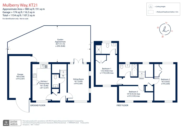Floorplan 1 for Mulberry Way, Ashtead KT21