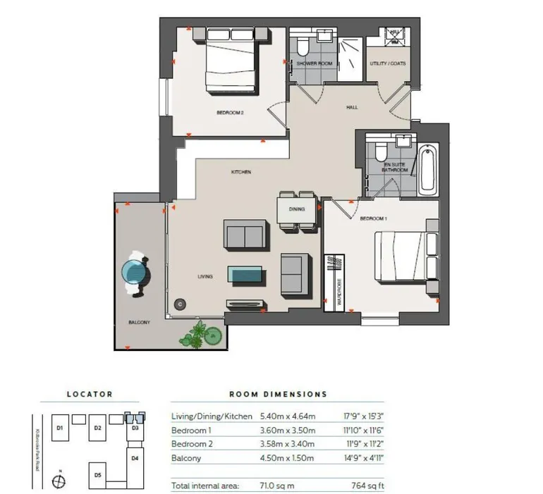 Floorplan 1 for Loder House, Anderson Road, London SE3