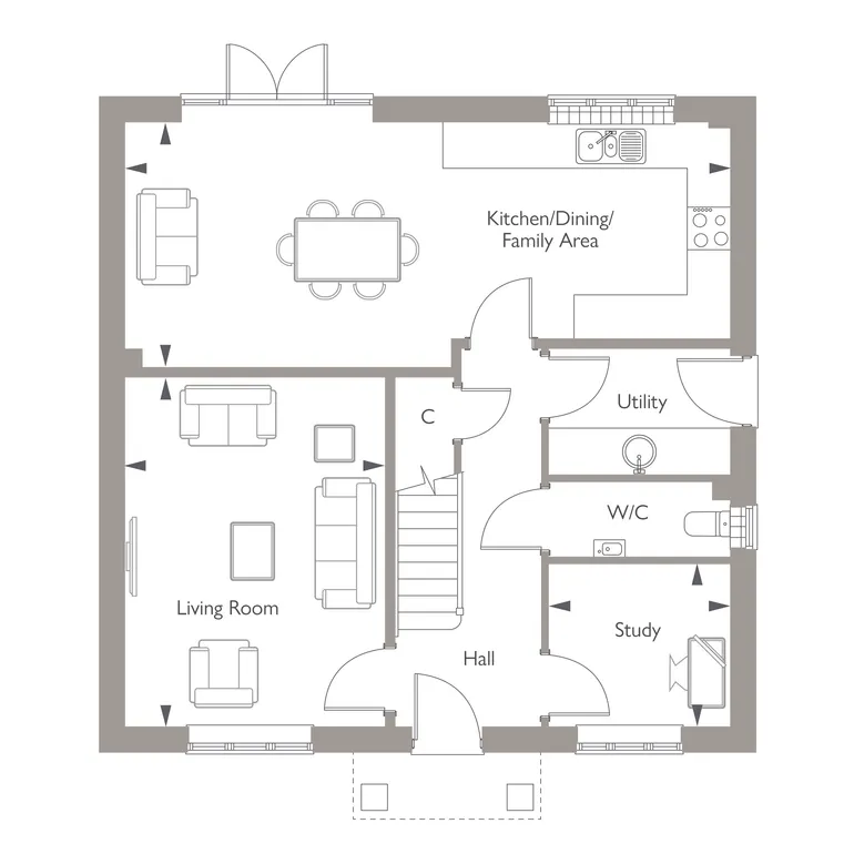 Floorplan 1 for The Standford Willow Fields, Cranleigh, GU6