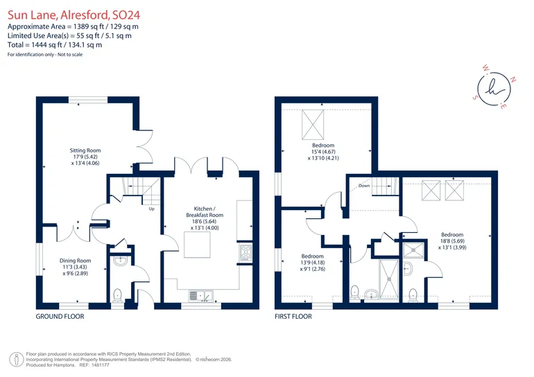 Floorplan 1 for Sun Lane, Alresford, SO24