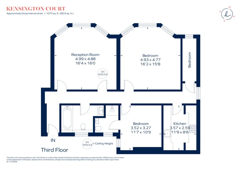 Floorplan 1 for Kensington Court, LONDON, W8
