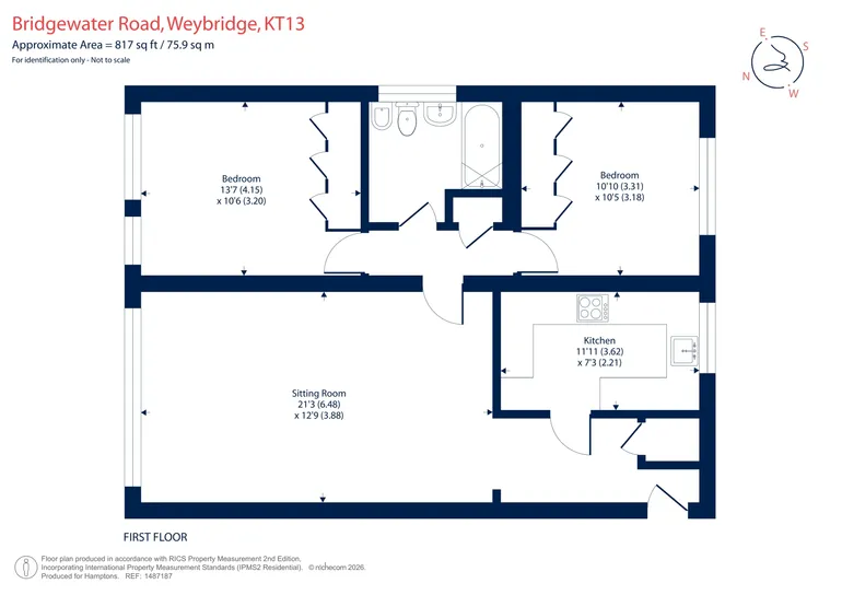 Floorplan 1 for Bridgewater Road Weybridge KT13