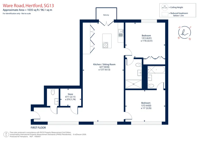 Floorplan 1 for Ware Road, Hertford, SG13