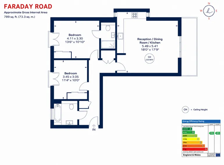 Floorplan 1 for Faraday Road, London, W10