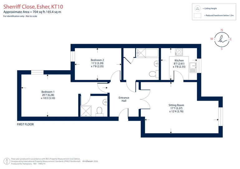 Floorplan 1 for Sherriff Close, Esher, KT10