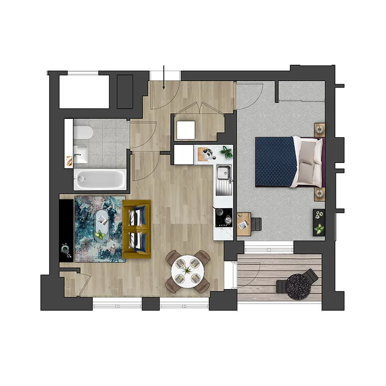 Floorplan 1 for Kooky High Wycombe, Desborough Road High Wycombe HP11