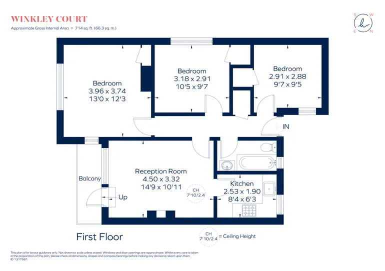 Floorplan 1 for St. James Lane, London, N10