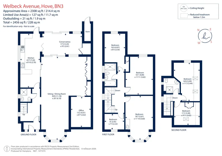 Floorplan 1 for Welbeck Avenue, Hove, BN3
