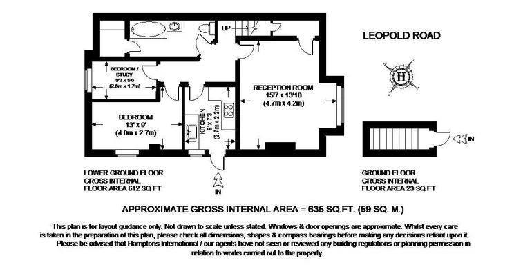 Floorplan 1 for Leopold Road, SW19