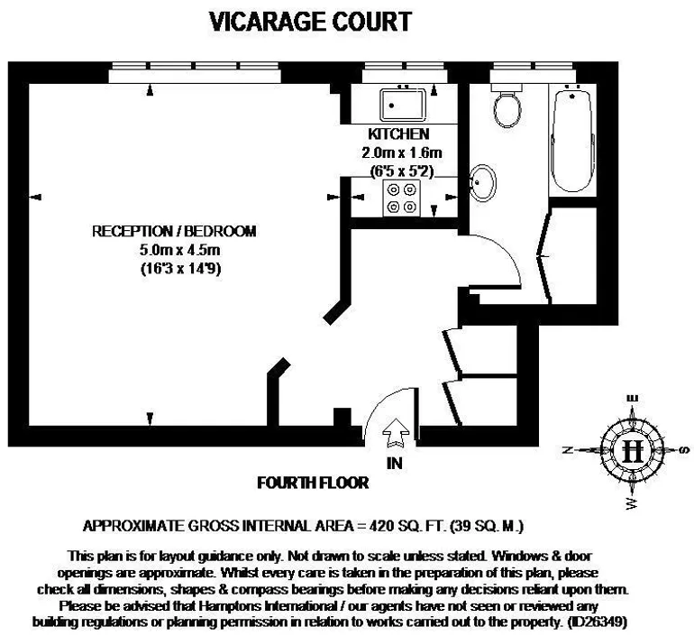 Floorplan 1 for Vicarage Gate London W8