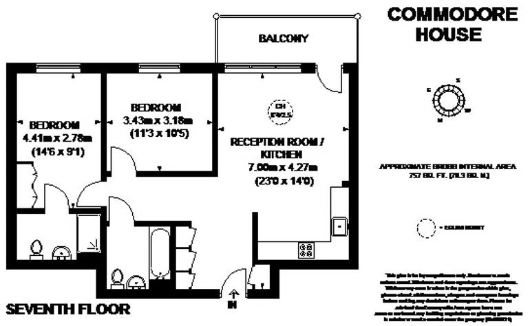 Floorplan 1 for Commodore House, E16
