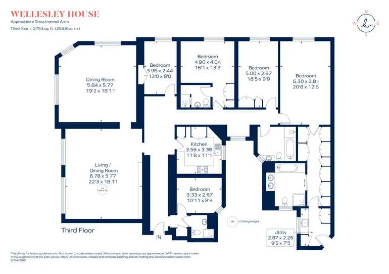 Floorplan 1 for Wellesley House Sloane Square London SW1W