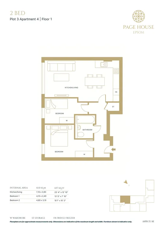 Floorplan 1 for Page House East Street, Epsom, KT17