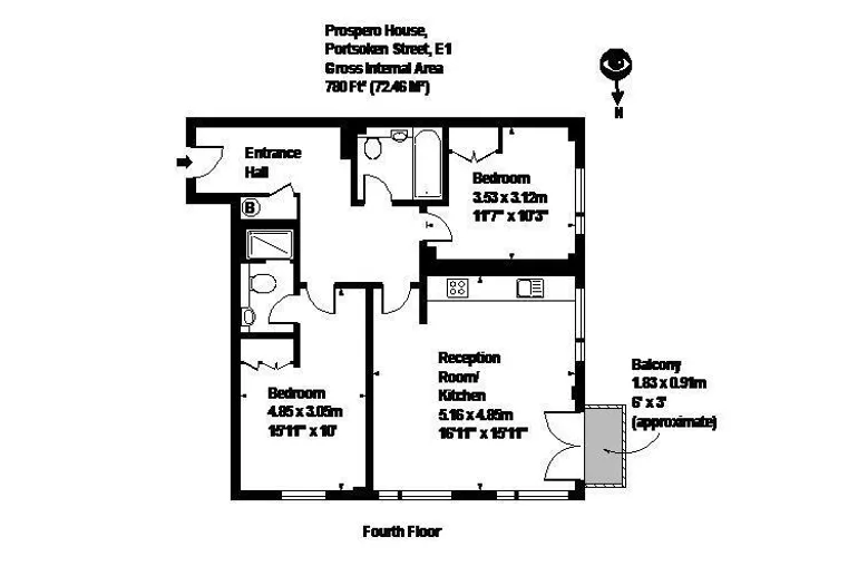 Floorplan 1 for Portsoken Street London E1