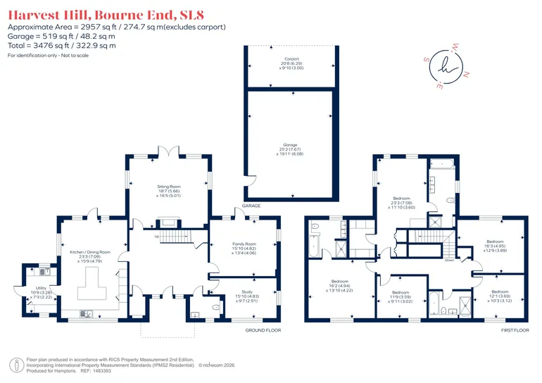 Floorplan 1 for Harvest Hill Bourne End SL8