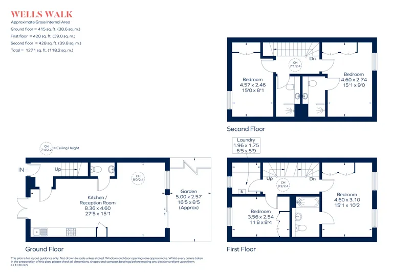 Floorplan 1 for Wells Walk, E7