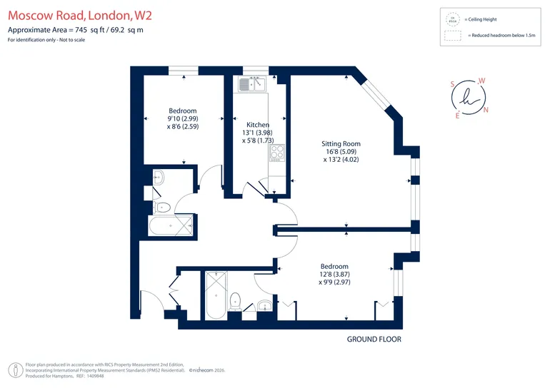 Floorplan 1 for Moscow Road, London, W2